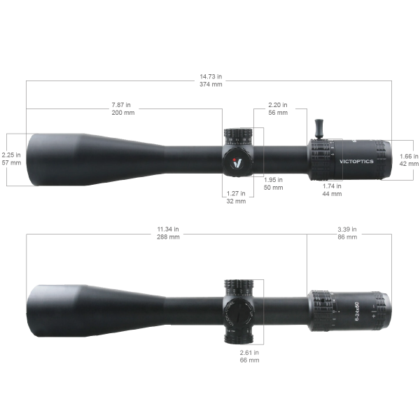 Victoptics Paralaks Teker S4 6-24x50 SFP Tüfek Dürbünü