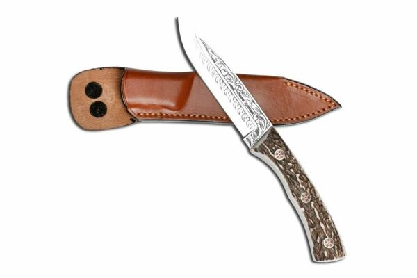 Bora 315 Boynuz Saplı Gravürlü Crocodile Bıçak