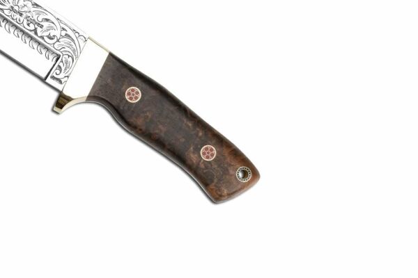 Bora 418 Kök Ceviz Ağacı Saplı Gravürlü Wild Boar Bıçak