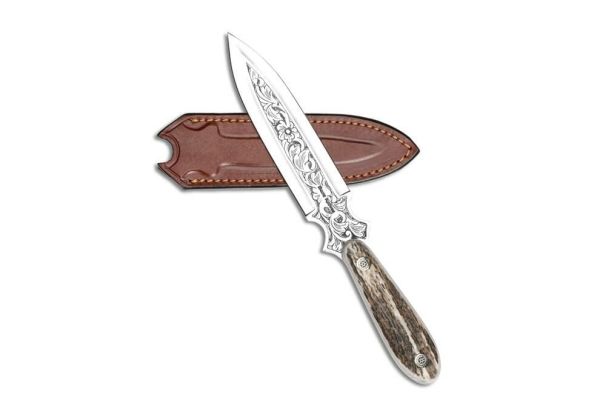 Bora 503 Boynuz Saplı Gravürlü Zarf Açacağı