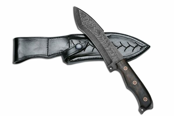 Bora Kök Ceviz Damascus Özel Tasarım Bıçak Sakura
