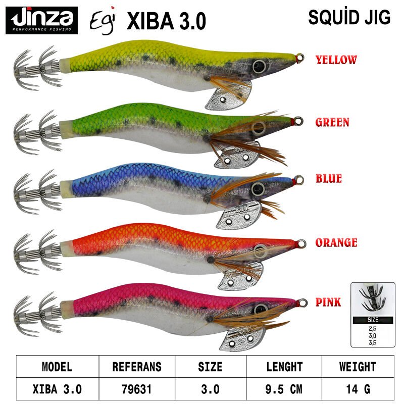 Jinza EGI Xiba 95 mm 14 gr Kalamar Zokası BLUE