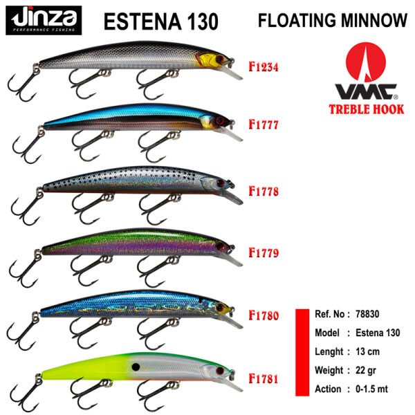 Jinza Estena 130 mm 22 gr Maket Balık F1780