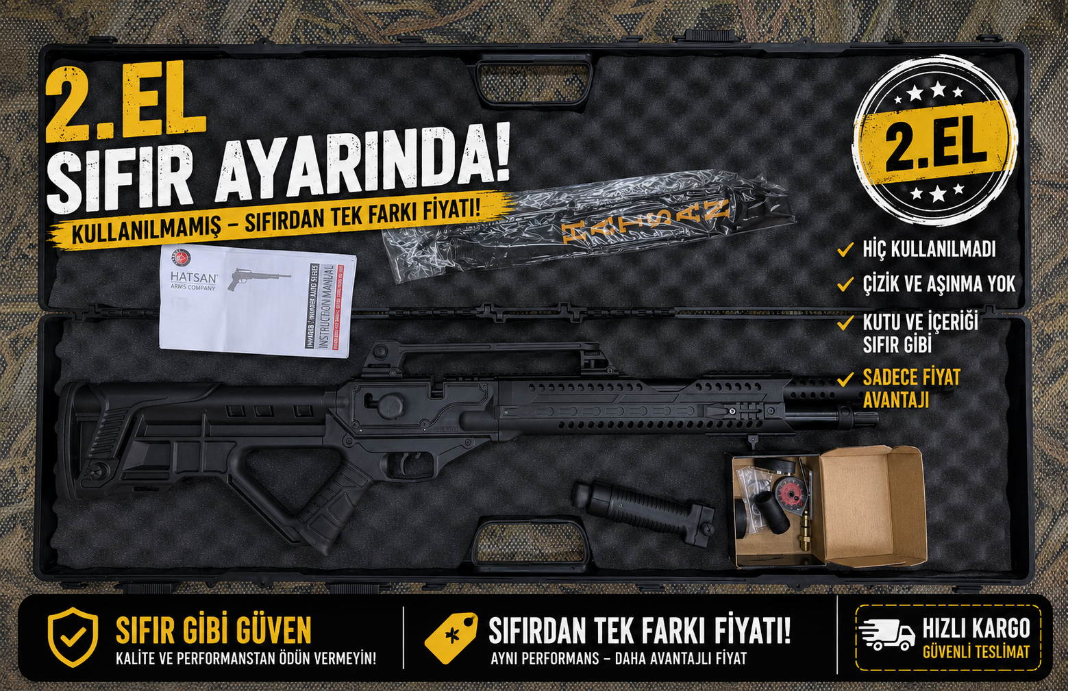 Hatsan Invader Auto Pcp Havalı Tüfek 5,5 Kalibre 2. El Tüfek Kampanya