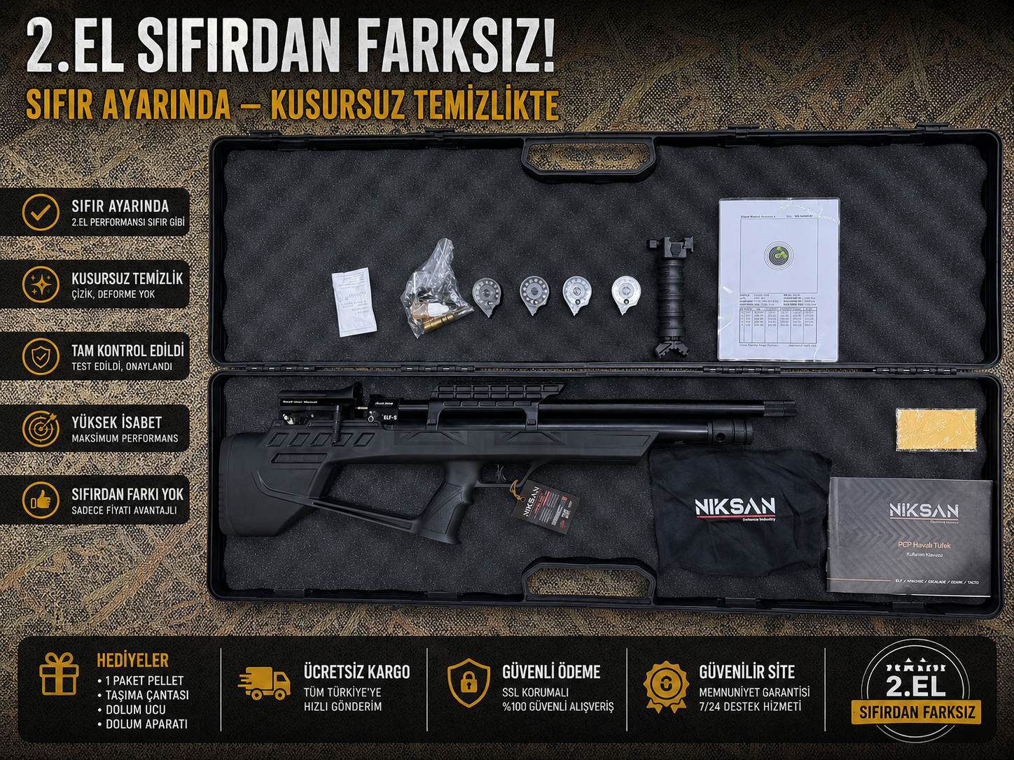 Niksan Elf-S Pcp Havalı Tüfek 2. El Pcp Havalı Tüfek