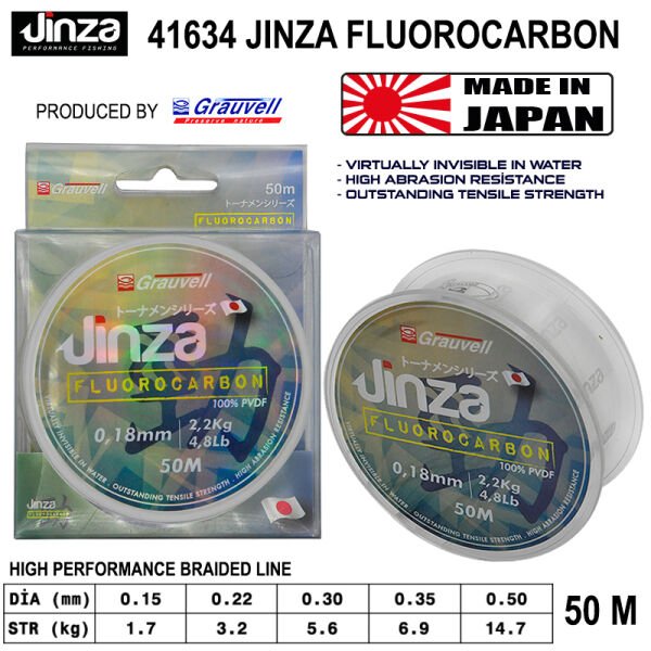 Jinza Fluorocarbon 50 m Misina 0,35