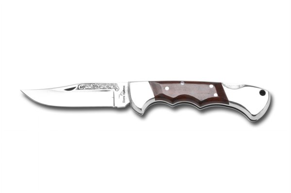 Bora 211 YP Ergonomik Yılan Ağacı Saplı Gravürlü Çakı