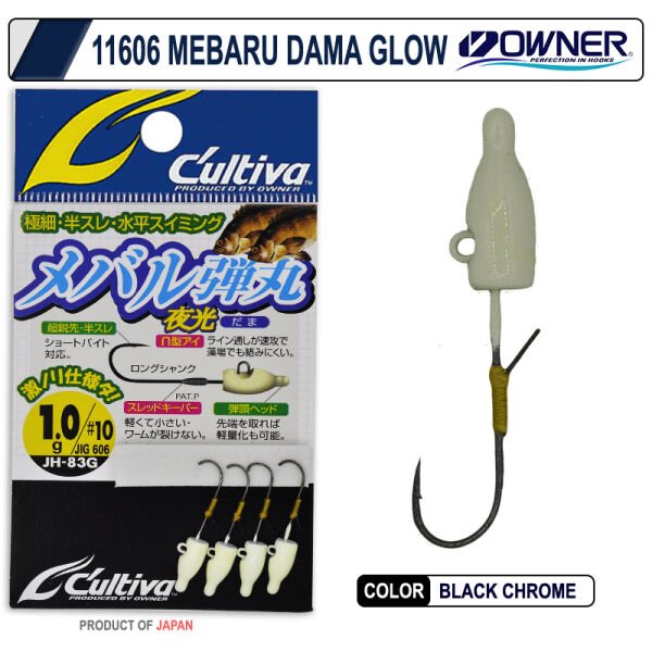 Cultiva 11606 Mebaru Dama Glow Lrf Jighead 3 gr