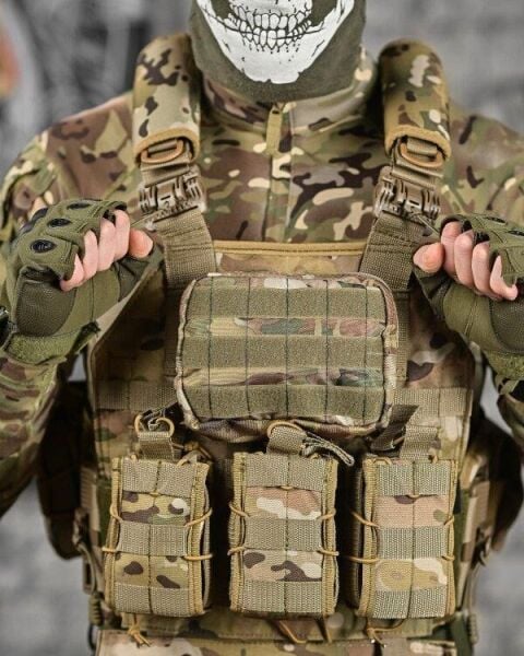 Single Sword Kasık Korumalı Pratik Hücum Yeleği Kod-5 Multicam