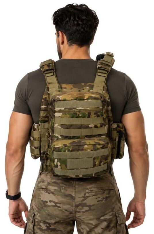 Single Sword Balistik Plaka Takılabilir Yan Korumalı Sırt Çantalı İlk Yardım Çantalı Hücum Yeleği Multicam