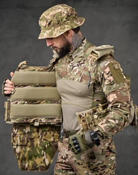 Single Sword Balistik Plaka Takılabilir Yan Korumalı Sırt Çantalı İlk Yardım Çantalı Hücum Yeleği Multicam