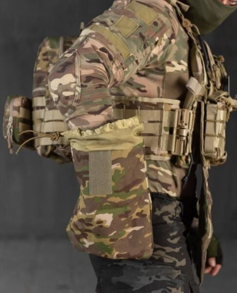 Single Sword Balistik Plaka Takılabilir Yan Korumalı Sırt Çantalı İlk Yardım Çantalı Hücum Yeleği Multicam