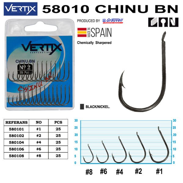 Vertix 58010 Chinu BN Olta İğnesi 25 Adet 4