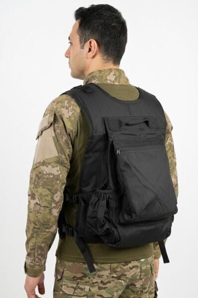 Single Sword 37 Fişeklikli Avcı Yeleği | Taktik ve Outdoor Kullanım için Siyah