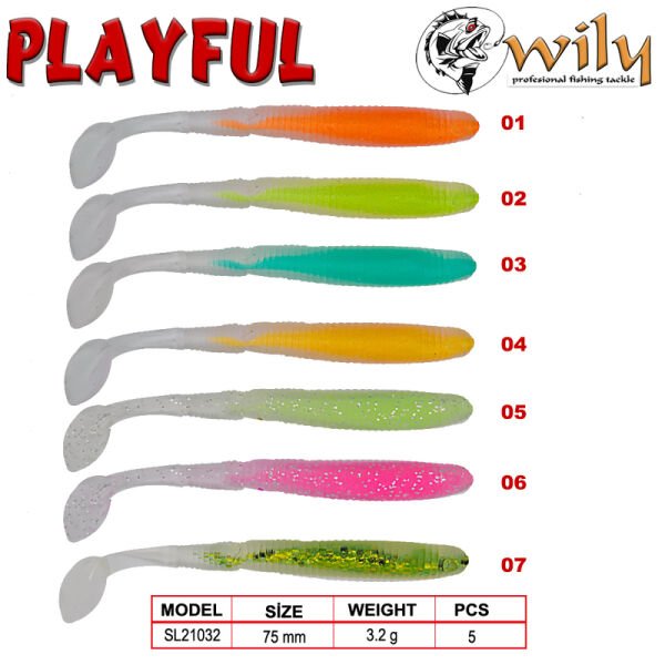Wily Playful Silikon Yem 7.5 cm 3.2 gr 03