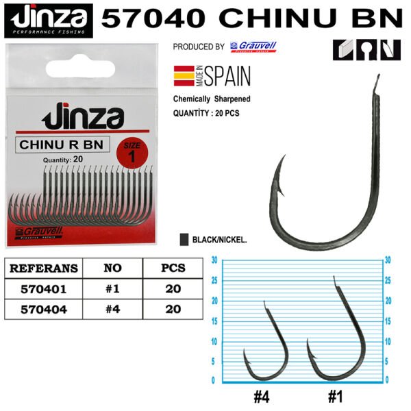 Jinza 57040 Chinu BN Olta İğnesi 20 Adet 4