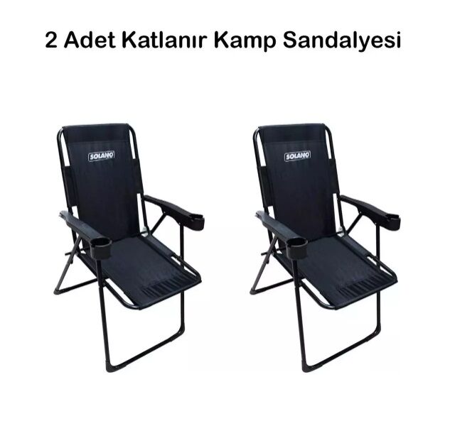 Solano Kamp Seti 2 Adet Kamp Sandalyesi