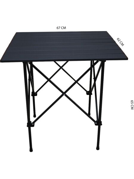 Solano Alüminyum Katlanır Masa Balkon-Bahçe-Kamp-Piknik Masası (Taşıma Çantalı) Antrasit