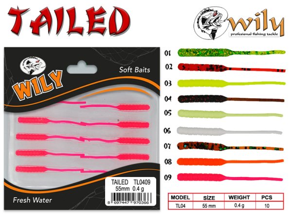 Wily Tailed Lrf Silikon Yem 5.5 cm 0.4 gr
