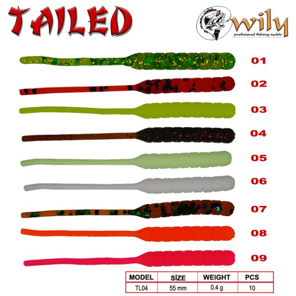 Wily Tailed Lrf Silikon Yem 5.5 cm 0.4 gr