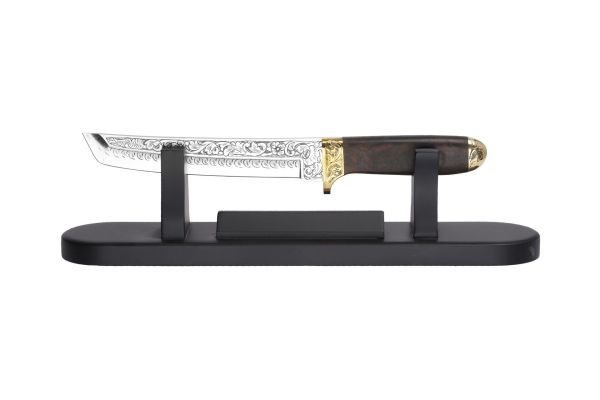 Bora 501 Tanto Boynuz Ceviz Sap Gravürlü Bıçak