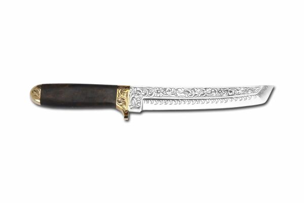 Bora 501 Tanto Boynuz Ceviz Sap Gravürlü Bıçak