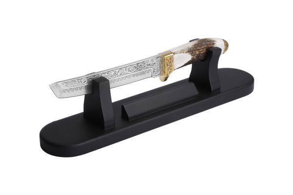 Bora 501 Tanto Boynuz Sap Gravürlü Bıçak
