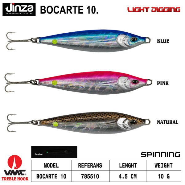 Jinza Bocarte 45mm Light Jig 10 gr Natural