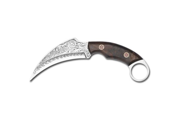 Bora 320 Survivor Kök Ceviz Sap Gravürlü Bıçak