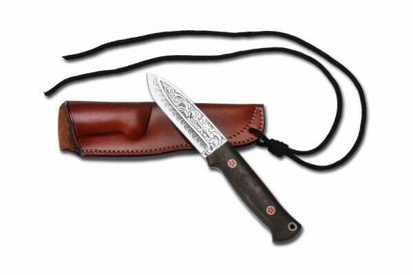 Bora 511 Survivor Abanoz Sap Gravürlü Bıçak