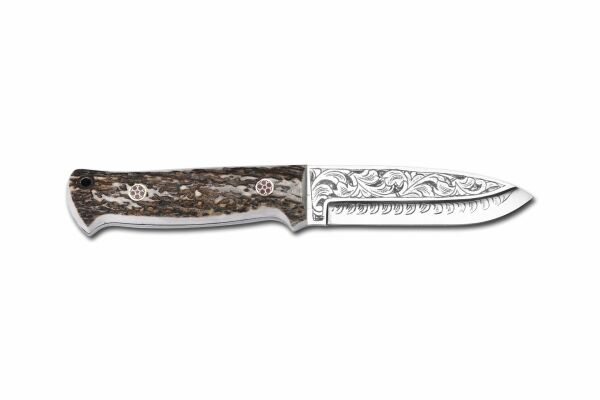 Bora 511 Survivor Boynuz Sap Gravürlü Bıçak