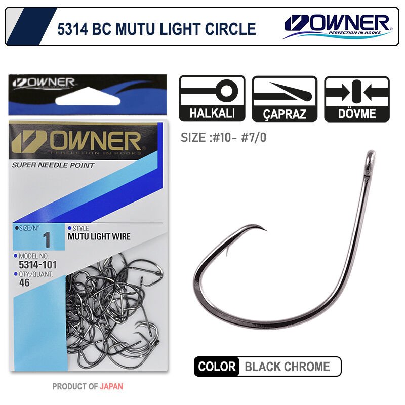 Owner 5314 Mutu Light Black Chrome İğne 2