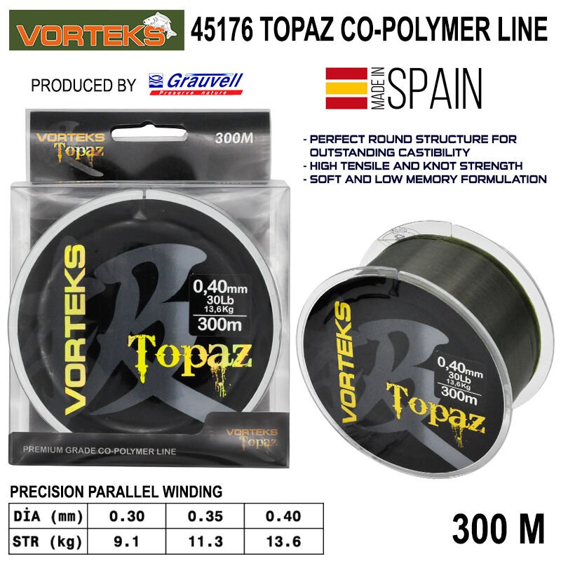 Vorteks 45176 Topaz 300m Sazan Misinası 0,40