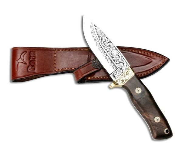 Bora 418 Kök Ceviz Wild Boar Gravürlü Bıçak