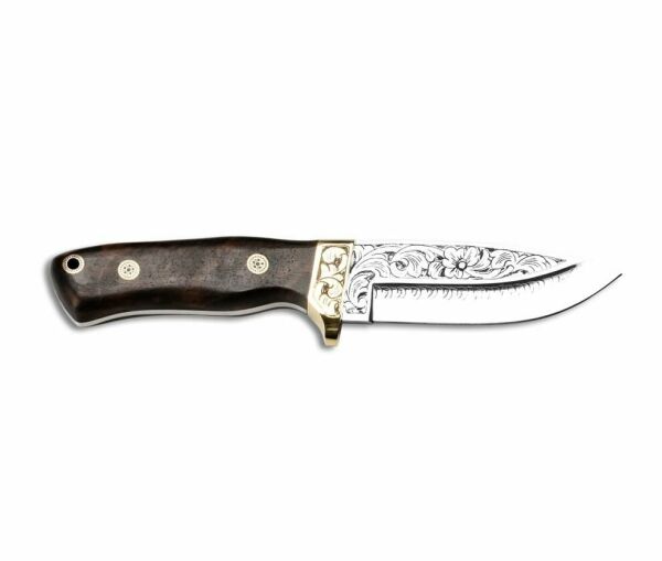 Bora 418 Kök Ceviz Wild Boar Gravürlü Bıçak