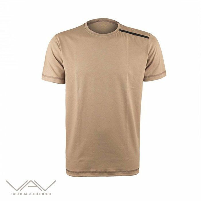 VAV Baseti-03 Yuvarlak Yaka Tişört Bej XXL