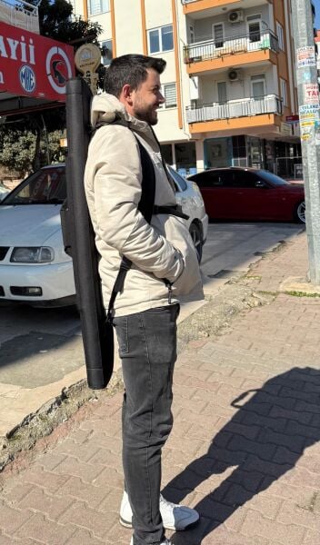 İkili Çift Göz Taktikal Sırt Çantalı Tüfek Kılıfı 1. Kalite 110 Cm Siyah