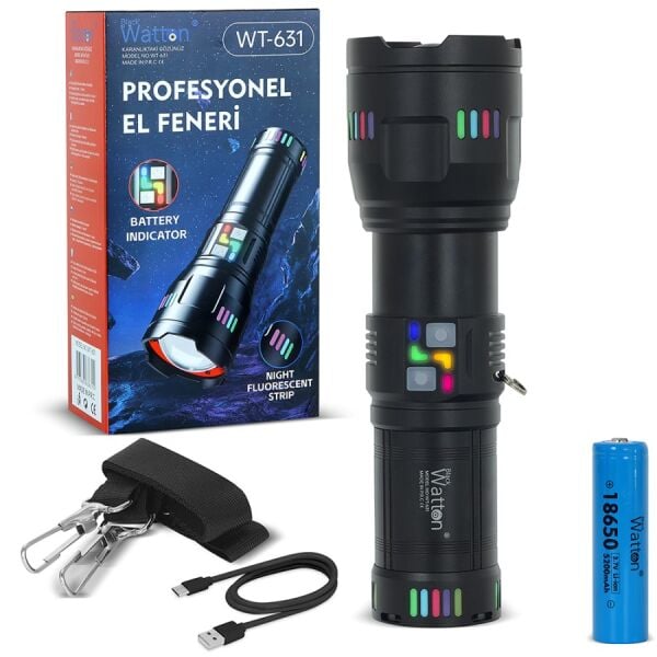 Watton Lazer Etkili Profesyonel El Feneri 30.000 Lümen WT-631