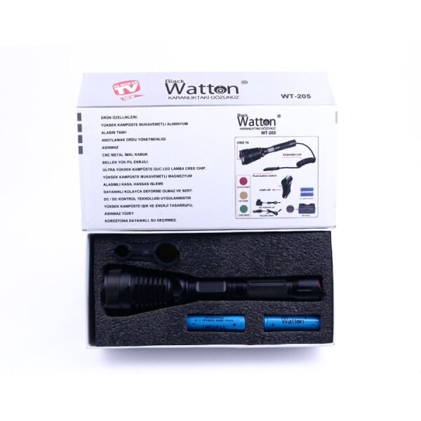 Watton Güçlü Profesyonel Tüfek Feneri Watton Wt-205