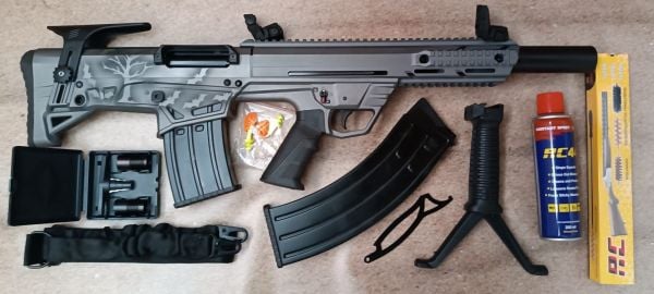 Mozzberk Şarjörlü Bullpup Gri Otomatik Av Tüfeği