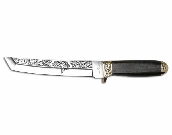 Bora 501 Tanto Grenadill Ağacı Gravürlü Bıçak