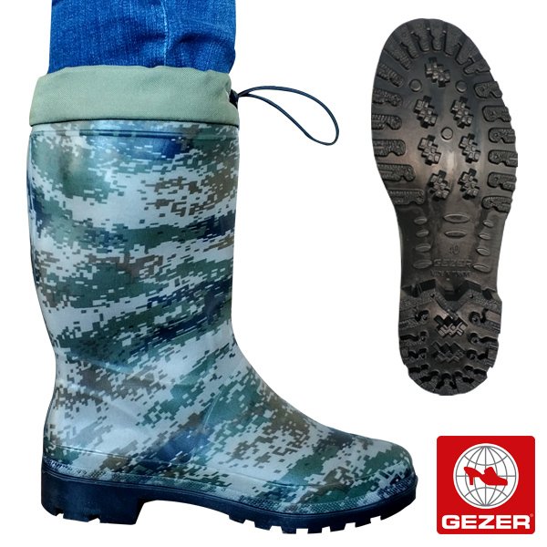 Gezer Yeşil Kamuflaj-1 Konçlu Çizme No: 41