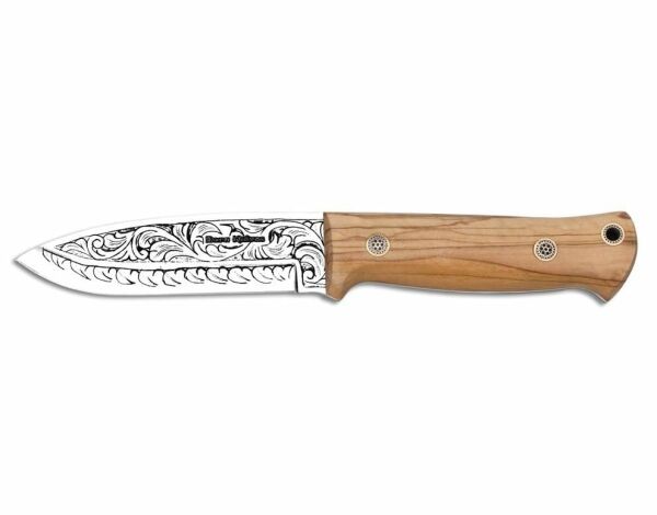 Bora 511 Survivor Zeytin Ağacı Sap Gravürlü Bıçak