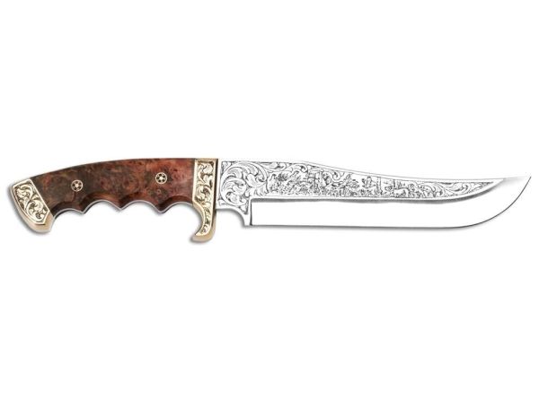 Bora 509 Black Bear Epoksi Ceviz Gravürlü Bıçak