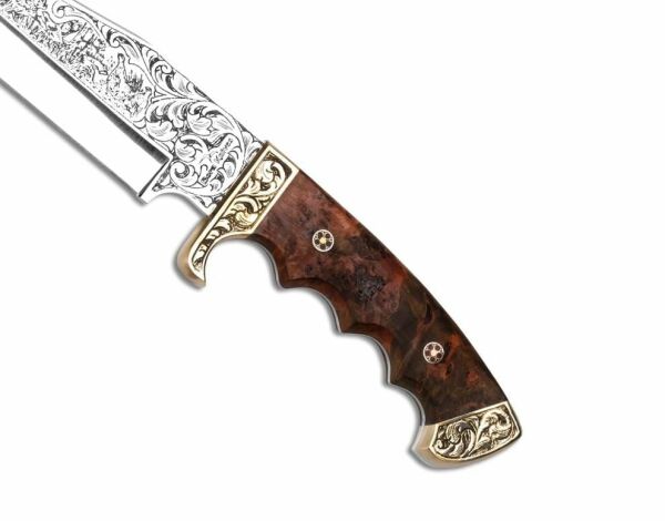 Bora 509 Black Bear Epoksi Ceviz Gravürlü Bıçak