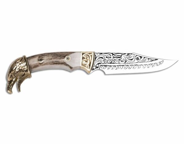Bora 310 Dragon Geyik Boynuzu Sap Gravürlü Bıçak