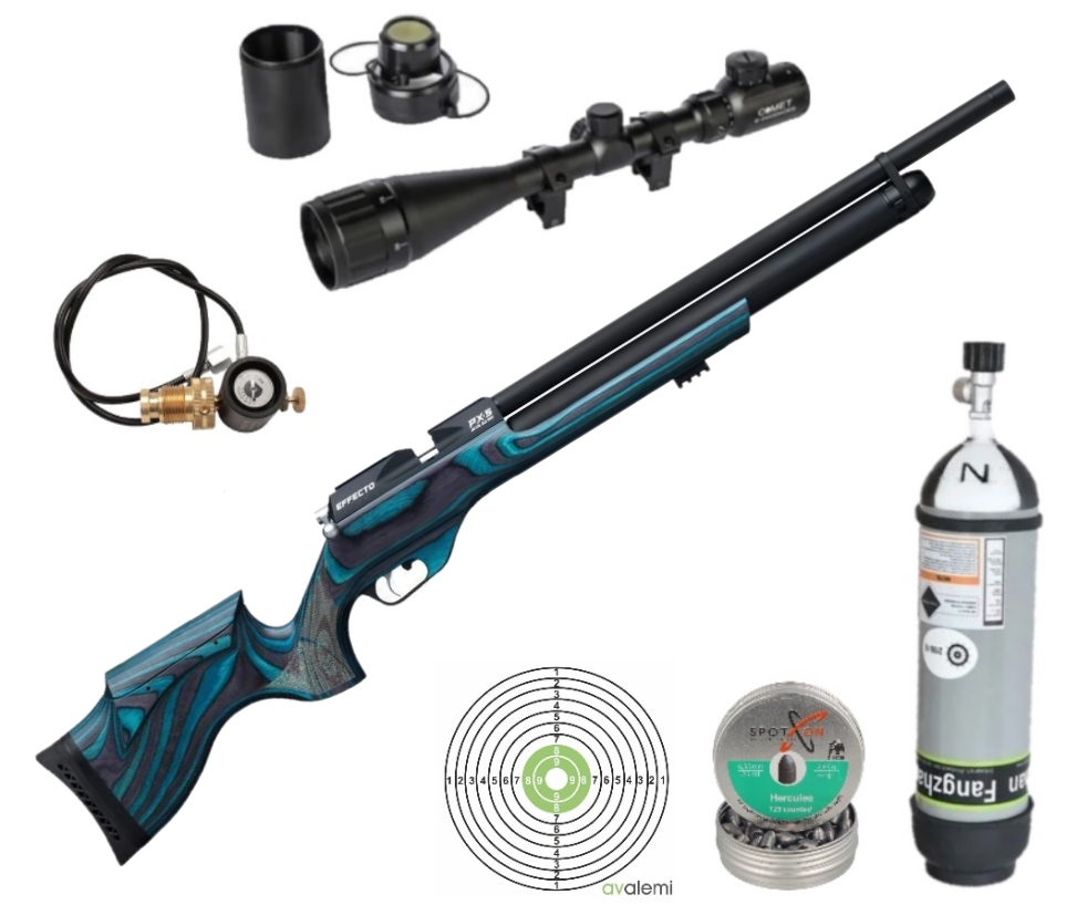 Huğlu Effecto PX5 Pro Lw Lamine Mavi Pcp Havalı Tüfek Seti