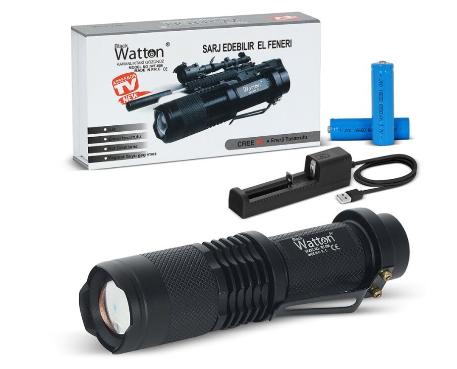 Watton 800 Lümen T6 Şarjlı EL Feneri Watton WT-149