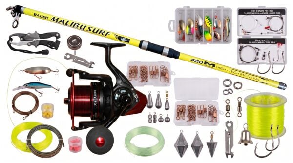 Bauer 420Cm Kamış Balza Osaka 12+1 Bilye Surf Olta Seti Takımı
