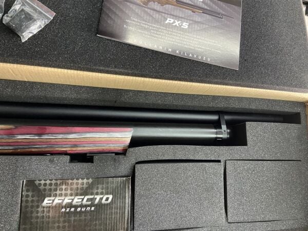 Huğlu Effecto PX5 Sport Lamine Kırmızı  Lw Namlu Pcp Havalı Tüfek Seti